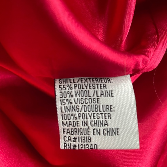 Dynamite Red Wool Pea Coat Size Small - Picture 9 of 13